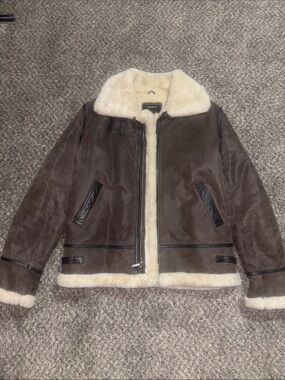 Colebrook Cream Sherpa-Lined 100% leather Jacket
